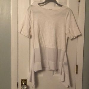 Vera Wang white/sheer T-shirt